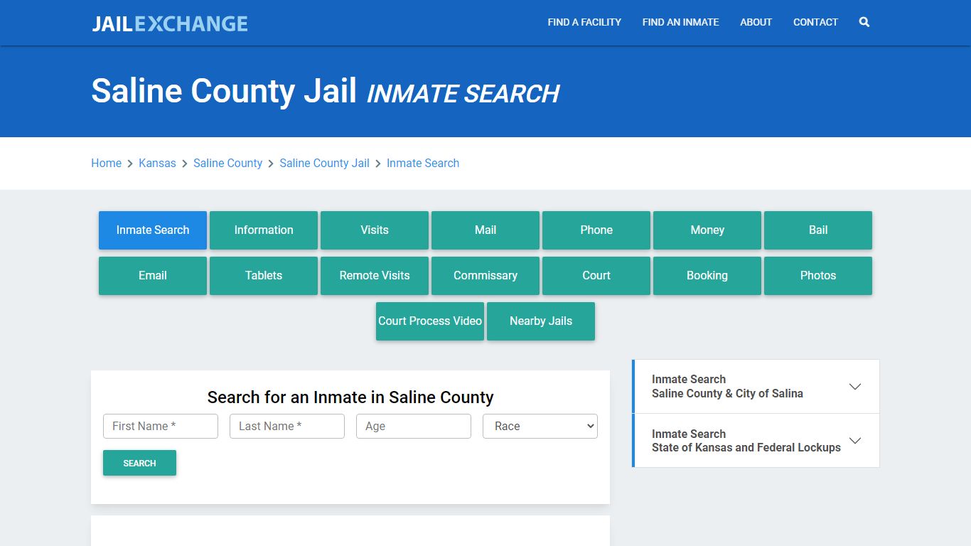 Saline County Jail, KS Inmate Search: Roster & Mugshots - Jail Exchange